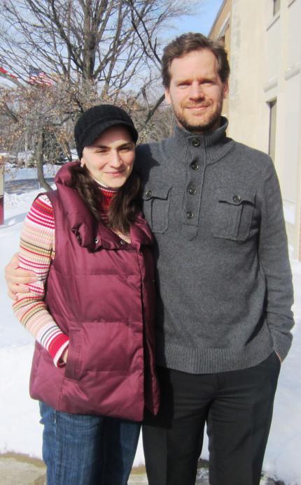Olena Poplavska and Luke Theule