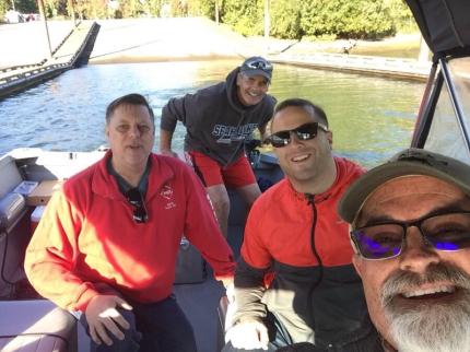Members of Parklane’s first discipleship huddle finished their season with a boat ride.