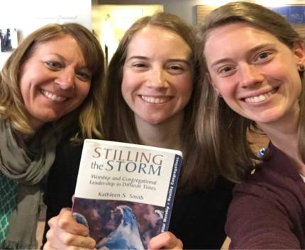 Claire McWilliams of Loop Ministries (center) with members of her peer group