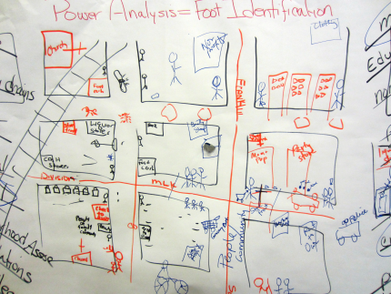Drawing shows how racism impacts a neighborhood