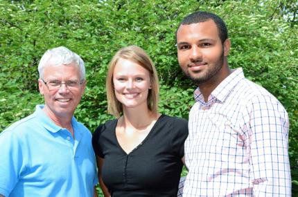 Mark Wiersma with Sarah and George Ahiome