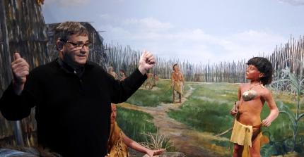 Father Norm Casey at the Woodland Cultural Centre