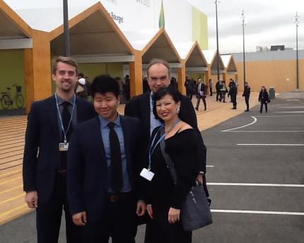 The CRC delegation (from left to right: Kyle Meyaard-Schaap, Joe Myohan Oh, Rich Killmer, Michelle Nieviadomy)